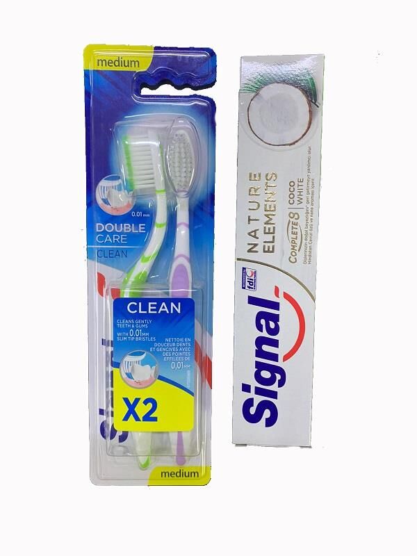 Signal Diş Macunu 75ml+Diş Fırçası Orta 2li (4)