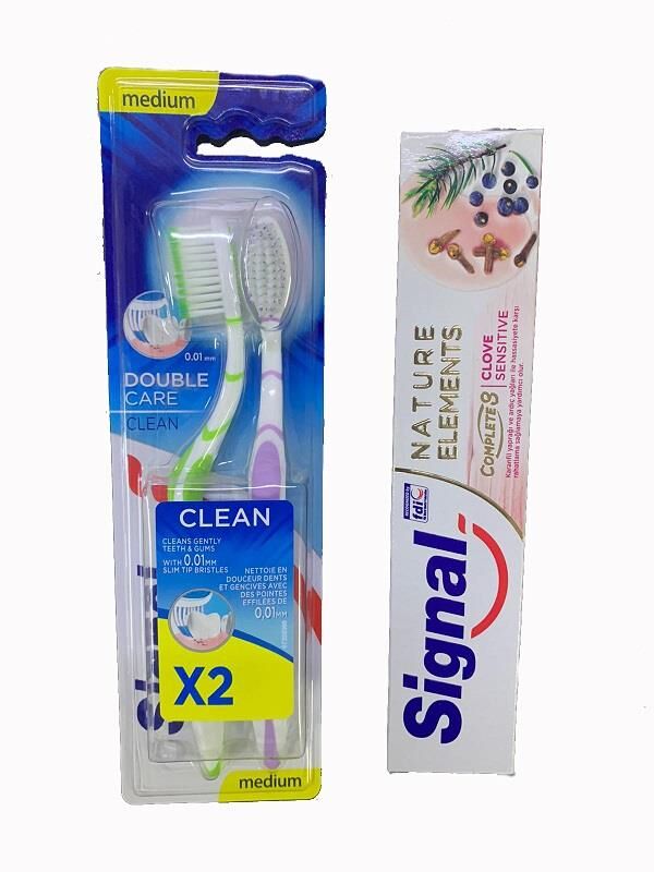 Signal Diş Macunu 75ml+Diş Fırçası Orta 2li (5)