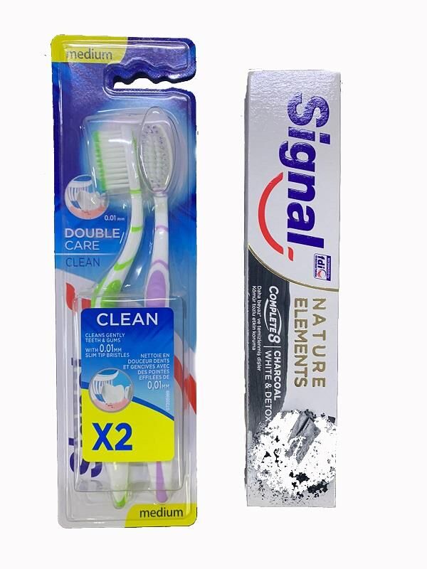 Signal Diş Macunu 75ml+Diş Fırçası Orta 2li (6)