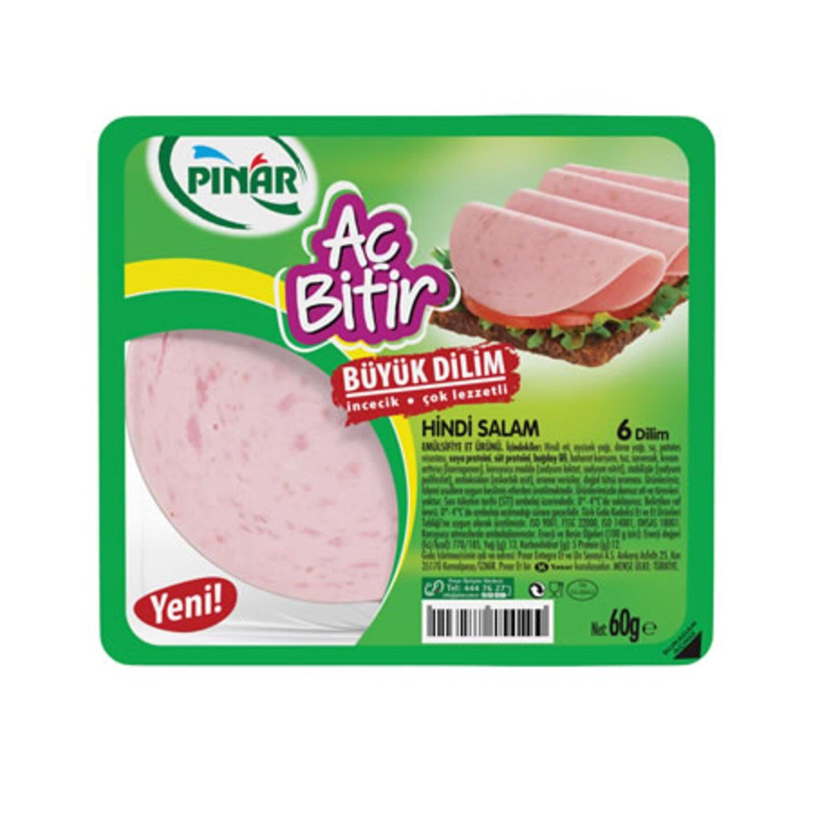 PINAR SALAM AÇ BİTİR 60GR BÜYÜK DİLİM