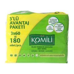 KOMİLİ ISLAK HAVLU 180Lİ (3X60)