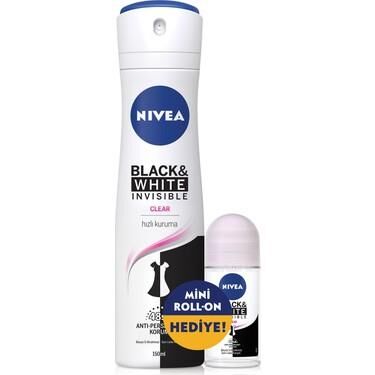 NİVEA DEODORANT 150ML BYN B&W CLEAR+ROLL-ON 25ML