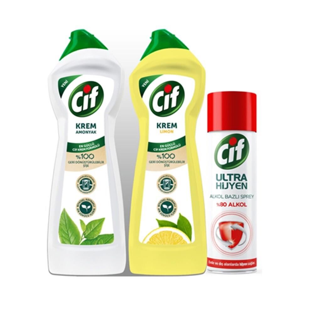 CİF KREM 2Lİ 750ML AMONYAK+LİMON+CİF DZNFKT 200ML