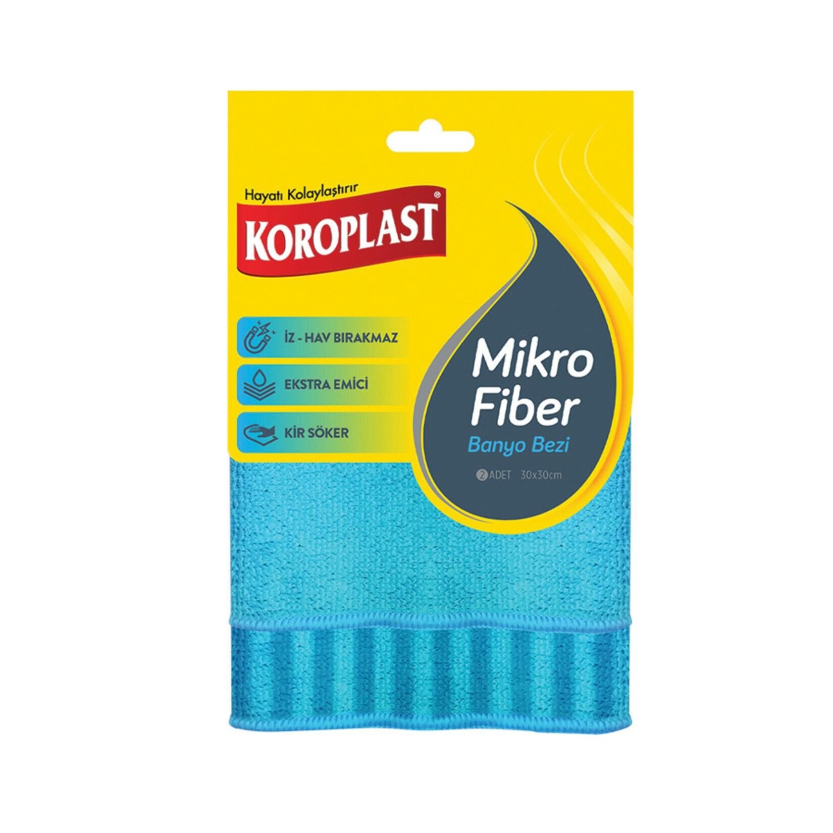 KOROPLAST MİKROFİBER BANYO BEZİ 2Lİ