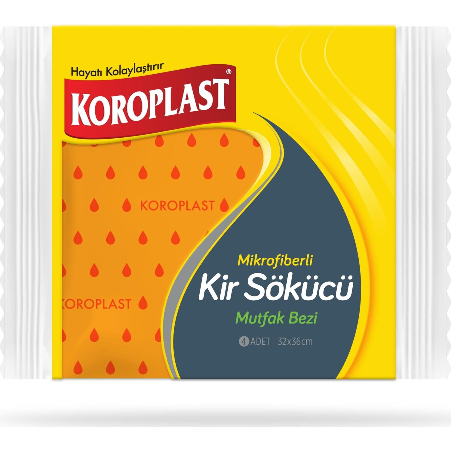 KOROPLAST MİKROFİBERLİ KİR SÖKÜCÜ MUTFAK BEZİ 4LÜ