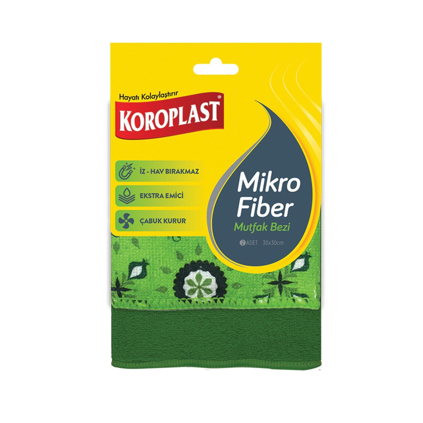 KOROPLAST MİKROFİBER MUTFAK BEZİ 2Lİ