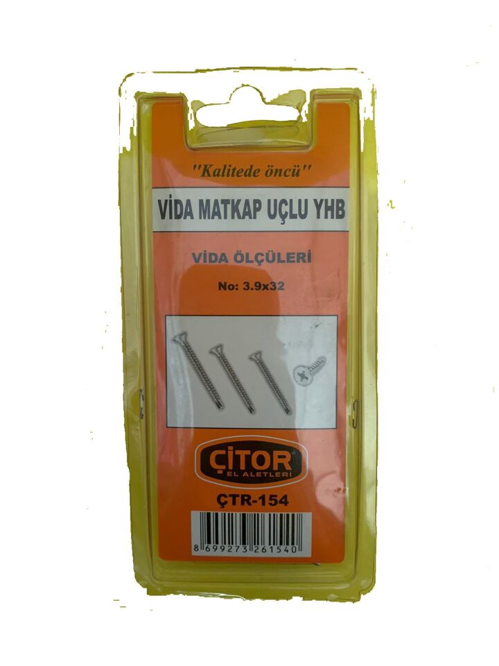 ÇİTOR VİDA MATKAP UÇLU ÇTR-154 10LU