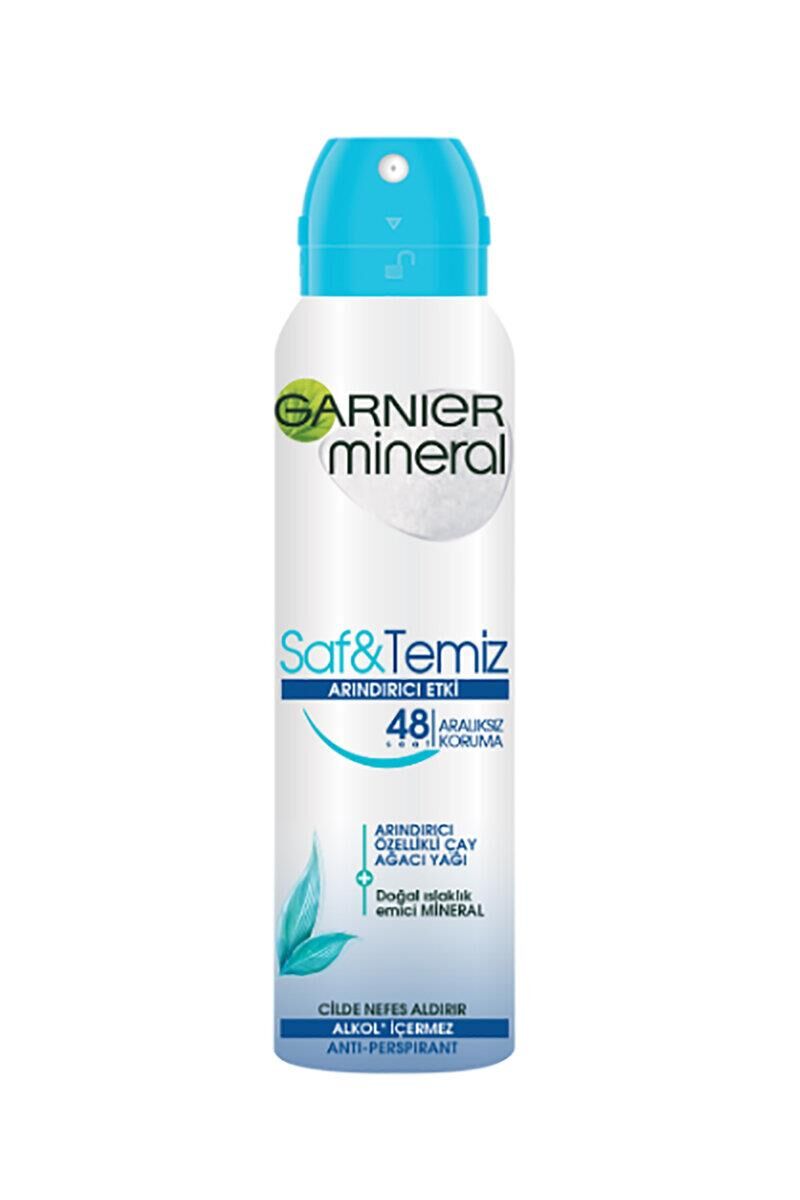 GARNİER BAYAN DEODORANT SAF VE TEMİZ 150 ML