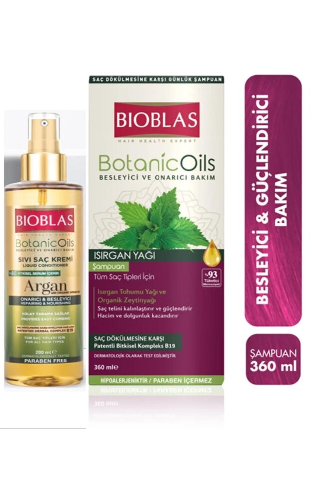 BİOBLAS ŞAMPUAN 360ML ISIRGAN+SIVI SAÇ KREM 200ML