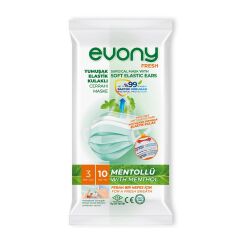 EVONY CERRAHİ MASKE MENTOLLÜ 10LU