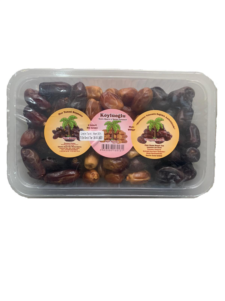 KÖYLÜOĞLU HURMA 900GR 3LÜ KARIŞIM