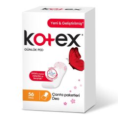 KOTEX GÜNLÜK PED İNCE 56LI DEO
