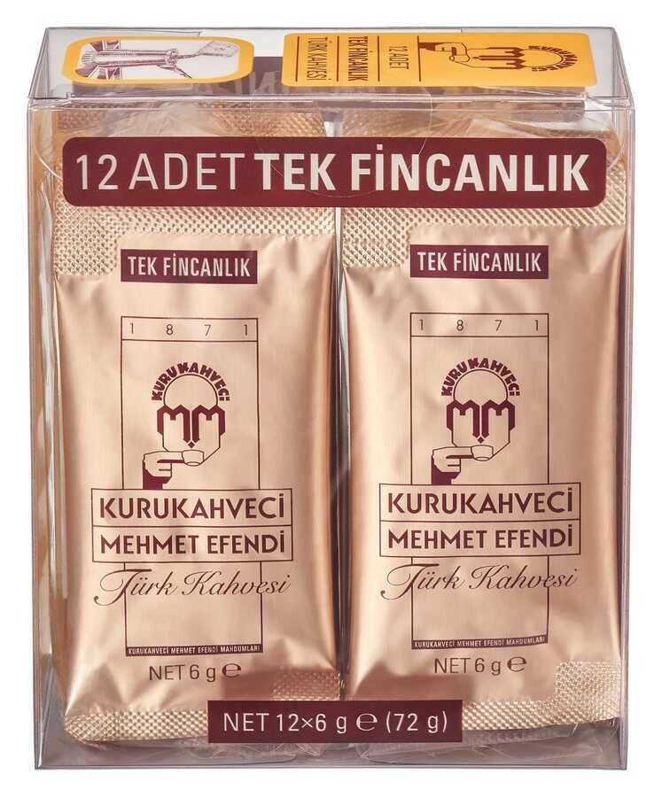MEHMET EFENDİ TÜRK KAHVESİ 72GR TEK FİNCANLI 12x6G