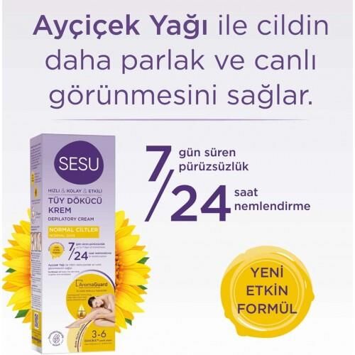 SESU TÜY DÖKÜCÜ KREM 100ML NORMAL CLT AYÇİCEK YAĞI