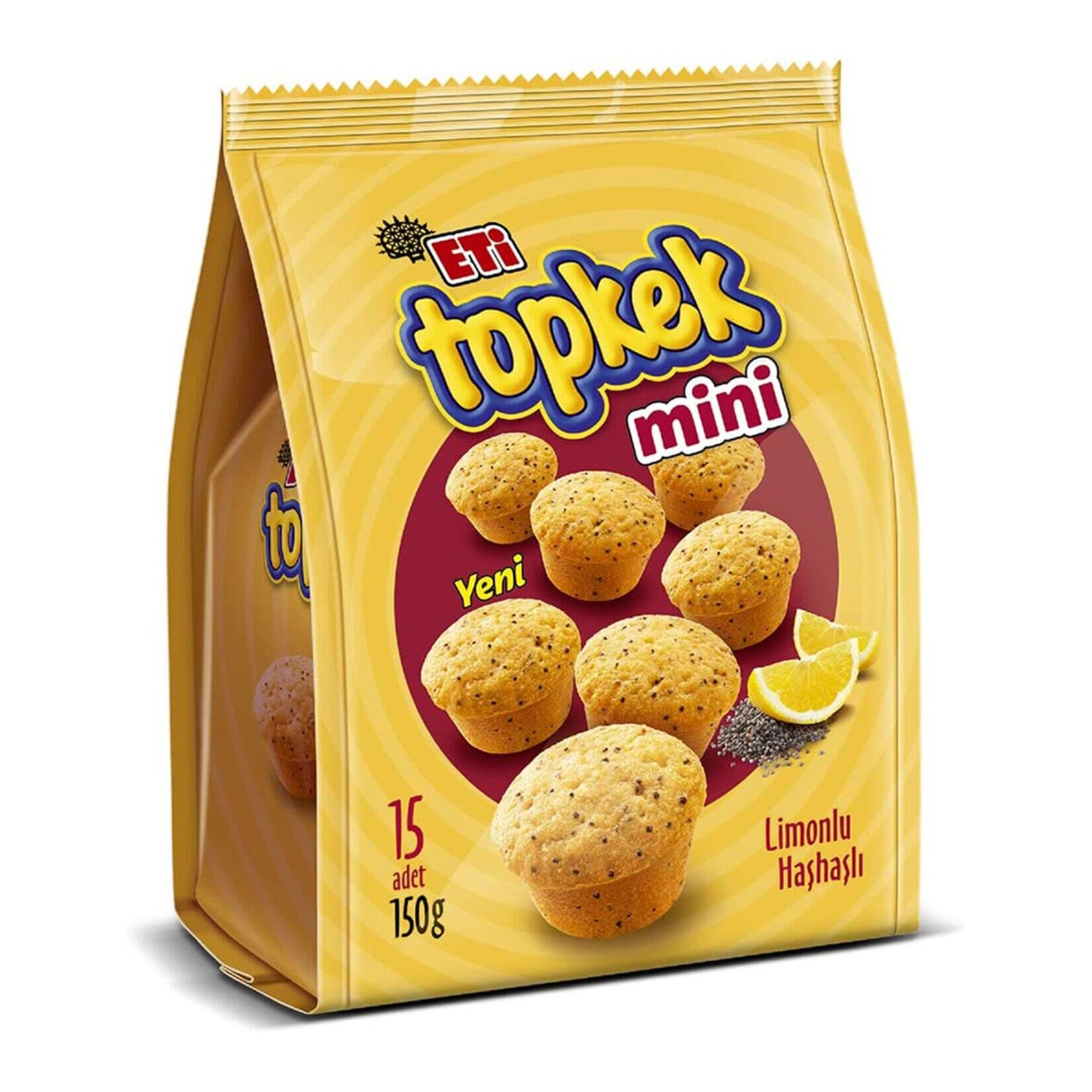ETİ TOPKEK MİNİ LİMONLU HAŞHAŞLI 150G