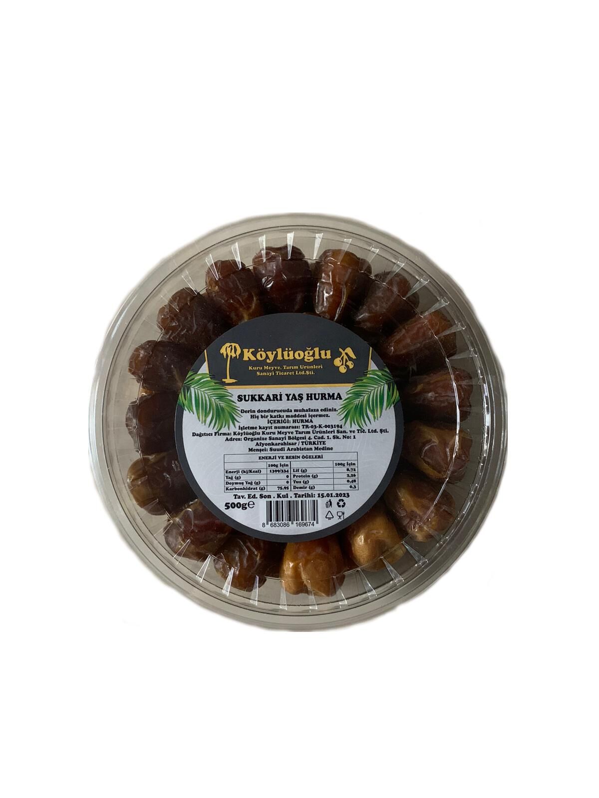 ÖZGEN SUKKARİ HURMA 500GR YAŞ HURMA