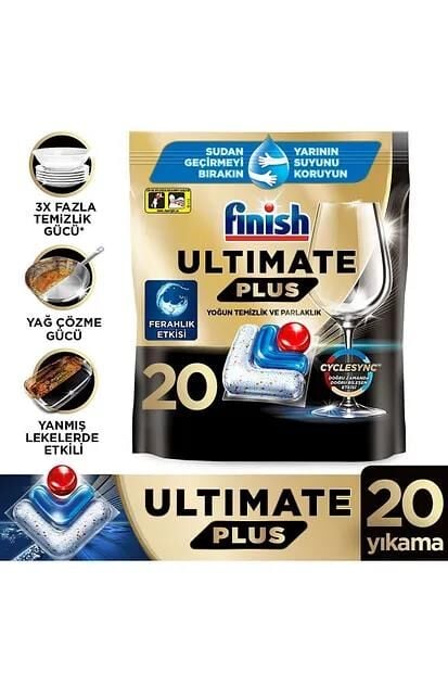 FİNİSH BULAŞIK MAKİNASI TABLETİ 20Lİ ULTİMATE PLUS
