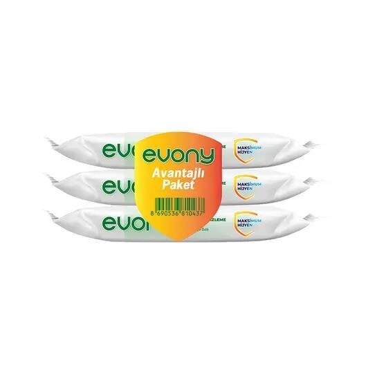 EVONY HİJYENİK TEMİZLİK MENDİLİ (15x3) AVAN.PAKETİ