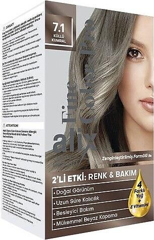 ALİX KİT SAÇ BOYASI 50ML 7.1 KÜLLÜ KUMRAL