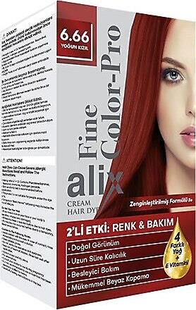 ALİX KİT SAÇ BOYASI 50ML 6.66 YOĞUN KIZIL