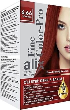 ALİX KİT SAÇ BOYASI 50ML 6.66 YOĞUN KIZIL