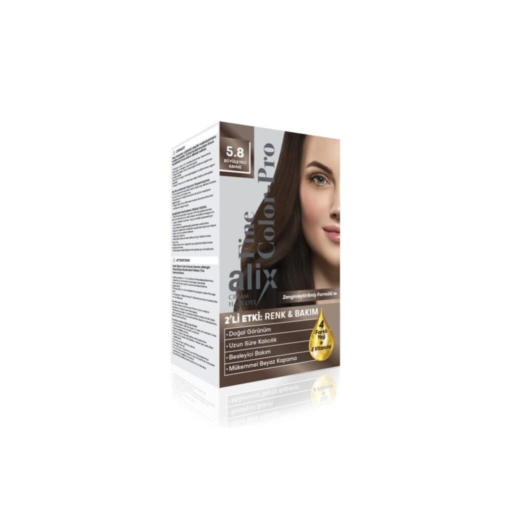 ALİX KİT SAÇ BOYASI 50ML 5.8 BÜYÜLEYİCİ KAHVE