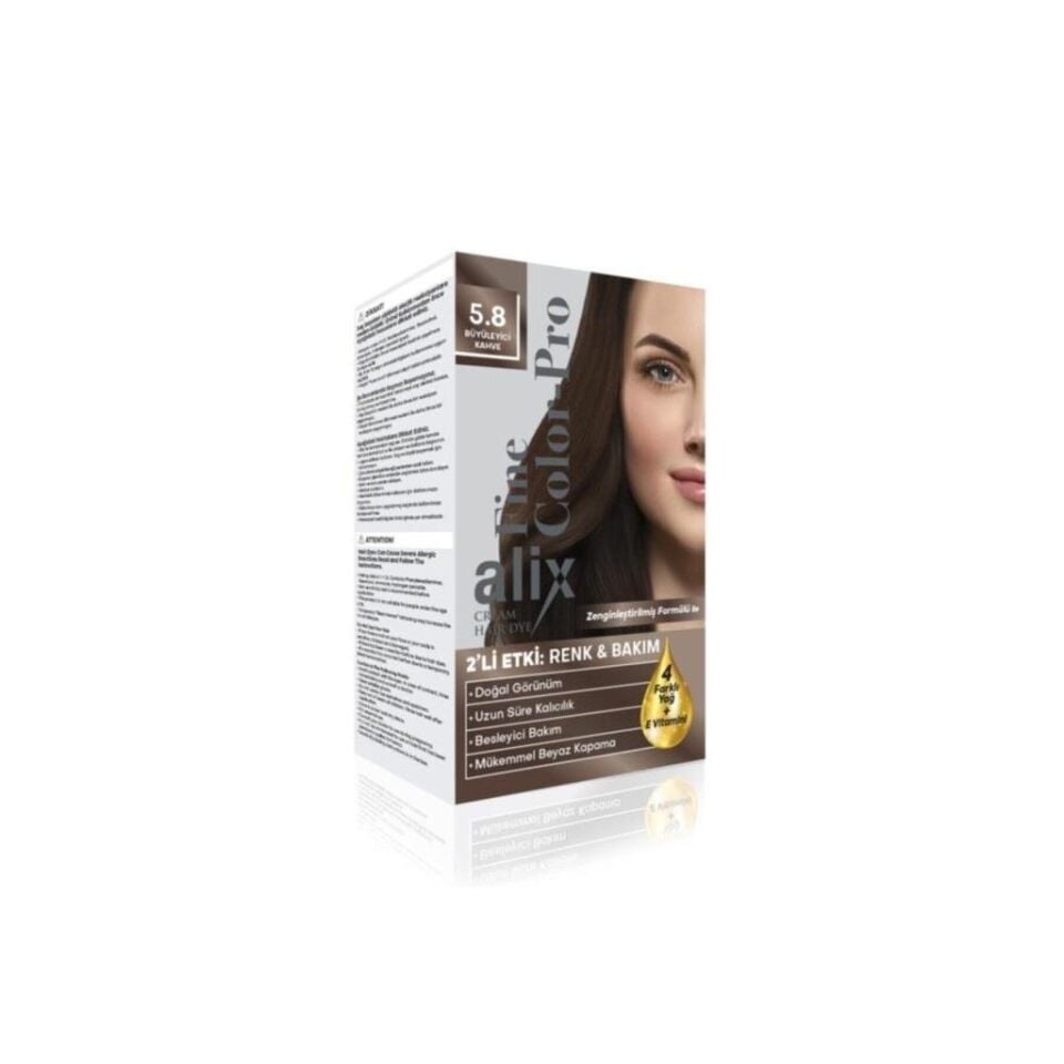 ALİX KİT SAÇ BOYASI 50ML 5.8 BÜYÜLEYİCİ KAHVE