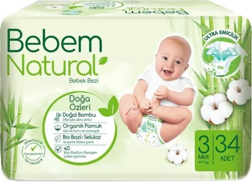 BEBEM NATURAL BEBEK BEZİ NO:3 MİDİ 34LÜ