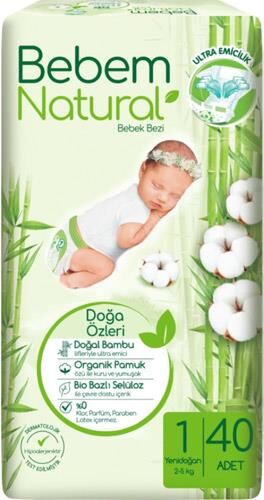BEBEM NATURAL BEBEK BEZİ NO:1 YENİDOĞAN 40LI