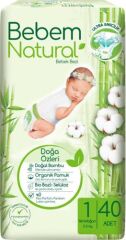 BEBEM NATURAL BEBEK BEZİ NO:1 YENİDOĞAN 40LI