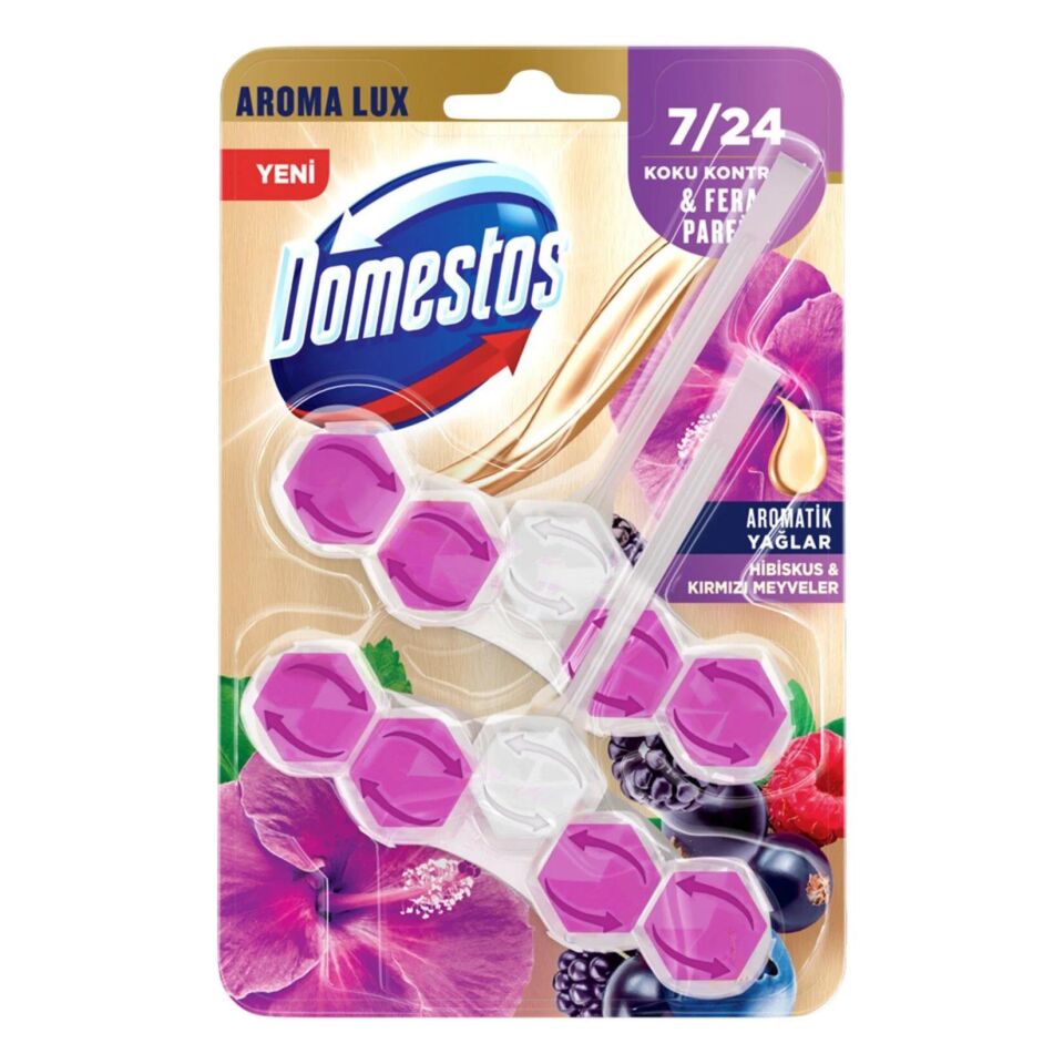 DOMESTOS WC BLOK 2Lİ HİBİSKUS&KIRMIZI MEYV.