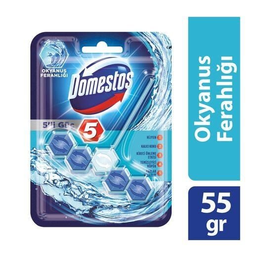 DOMESTOS WC BLOK L 5Lİ GÜÇ OKYANUS 50GR