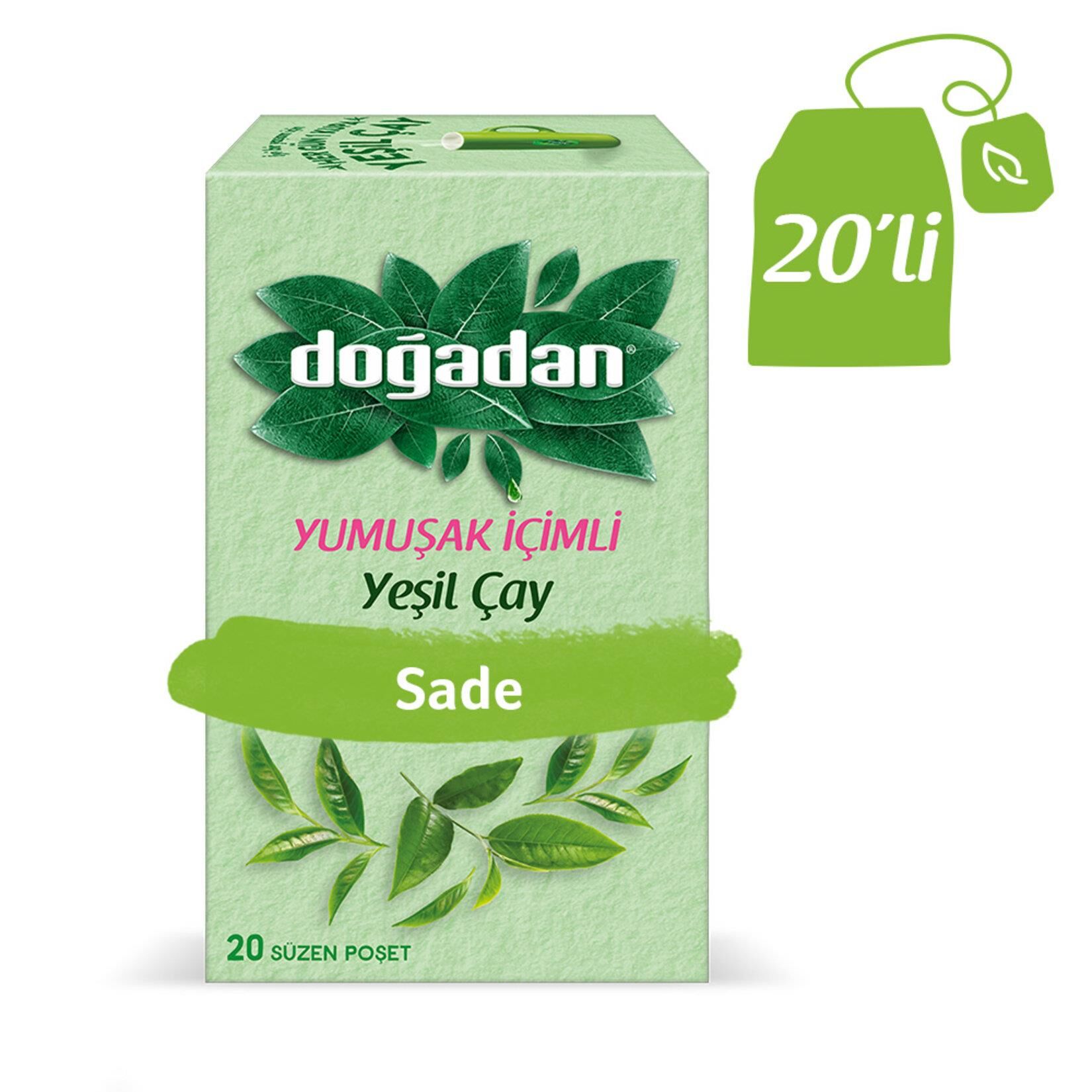 DOĞADAN YEŞİL ÇAY YUMUŞAK İÇİMLİ 20Lİ