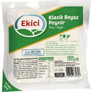EKİCİ KLASİK BEYAZ PEYNİR 250GR T.YAĞLI