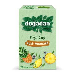 DOĞADAN YEŞİL ÇAY AÇAİLİ ANANASLI  20'Lİ