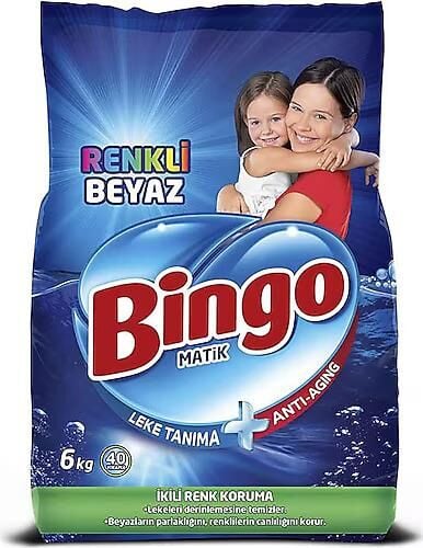 BİNGO MATİK 6KG RENKLİ-BEYAZ