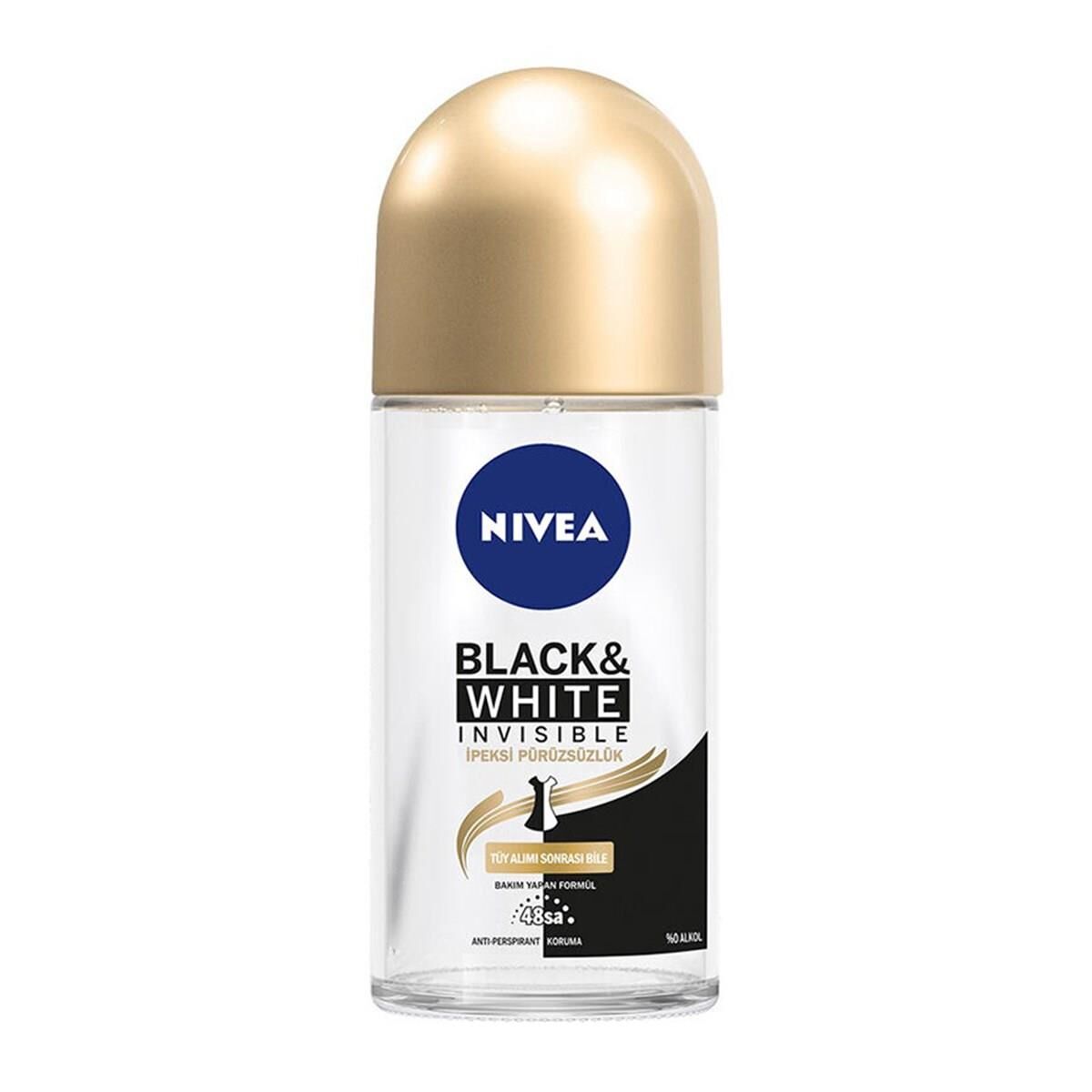 NİVEA ROLL-ON BAYAN BLACK&WHİTE İPEKSİ 50ML