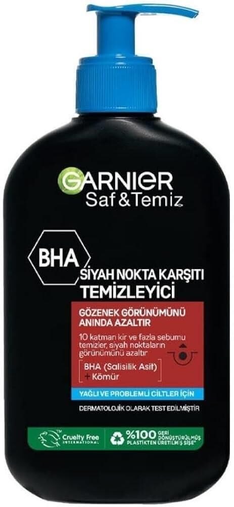 GARNİER SAF&TEMİZ KÖMÜR JEL TEMİZLEYİCİ 250ML