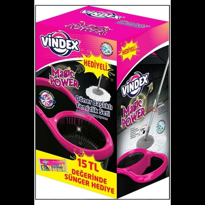 VİNDEX TEMİZLİK SETİ + SÜNGER HEDİYELİ