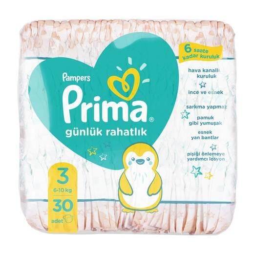 PRİMA GÜNLÜK RAHATLIK NO:3 MİDİ 30LU