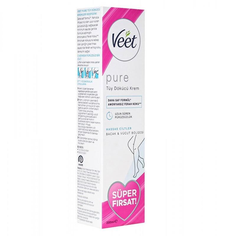 VEET TÜY DÖKÜCÜ KREM 200ML PURE HASSAS CİLTLER