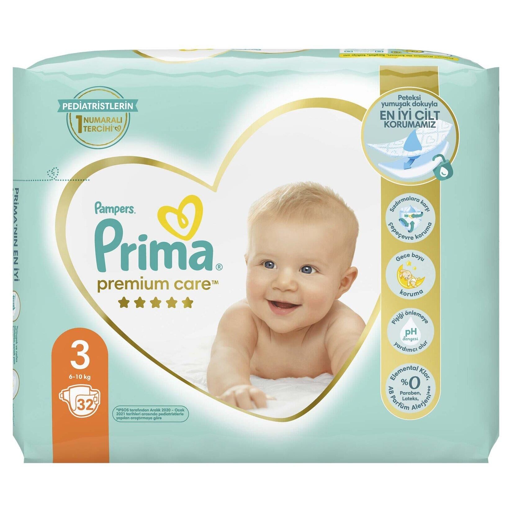 PRİMA PREMCARE İKİZ MAXİ NO:3 32Lİ