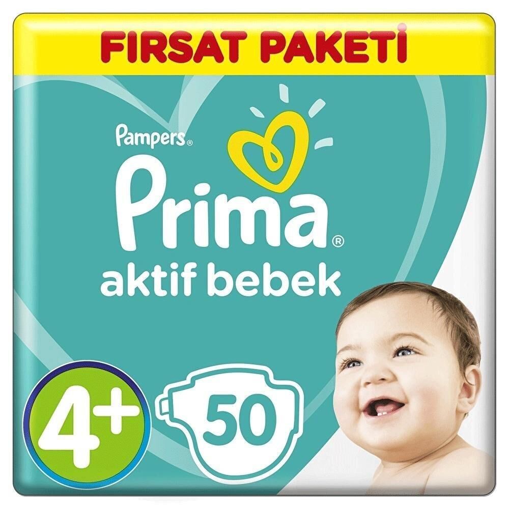 PRİMA AKTİF BEBEK FIRSAT PAKET MAXİPLUS NO:4+ 50Lİ