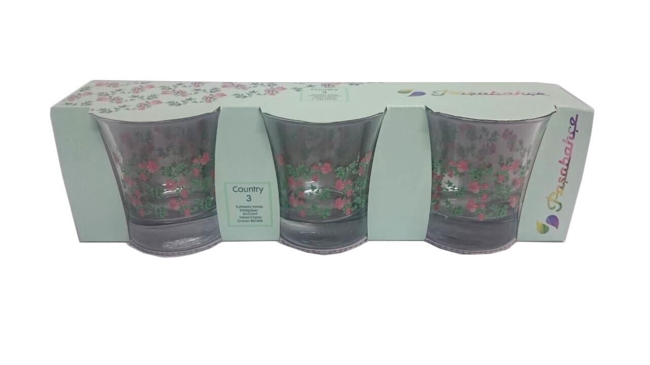 PAŞABAHÇE 420014 BARDAK DESENLİ 3LÜ