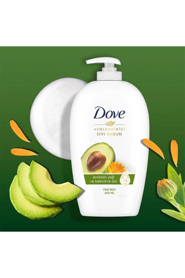 DOVE SIVI SABUN 450ML AVOKADOYAĞI&KALENDULA ÖZÜ