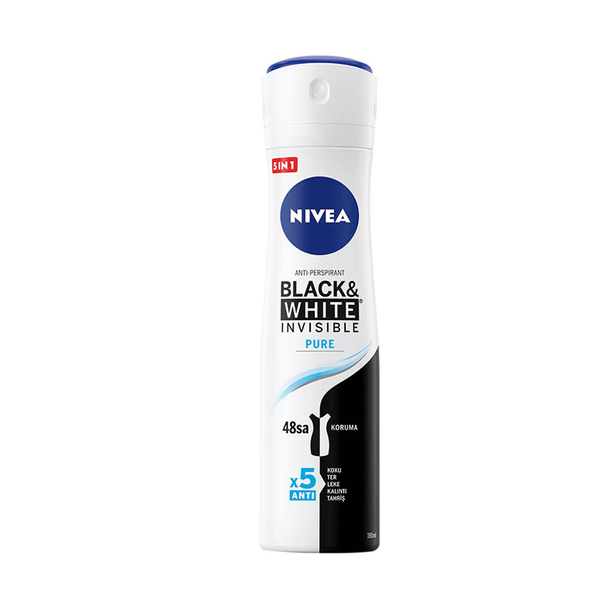 NİVEA DEODORANT 200ML BYN B&W İNVİSİBLE PURE