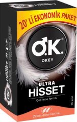 OKEY PREZERVATİF ULTRA HİSSET 20Lİ