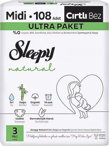 SLEEPY NATURAL ULTRA NO:3 MİDİ 108Lİ