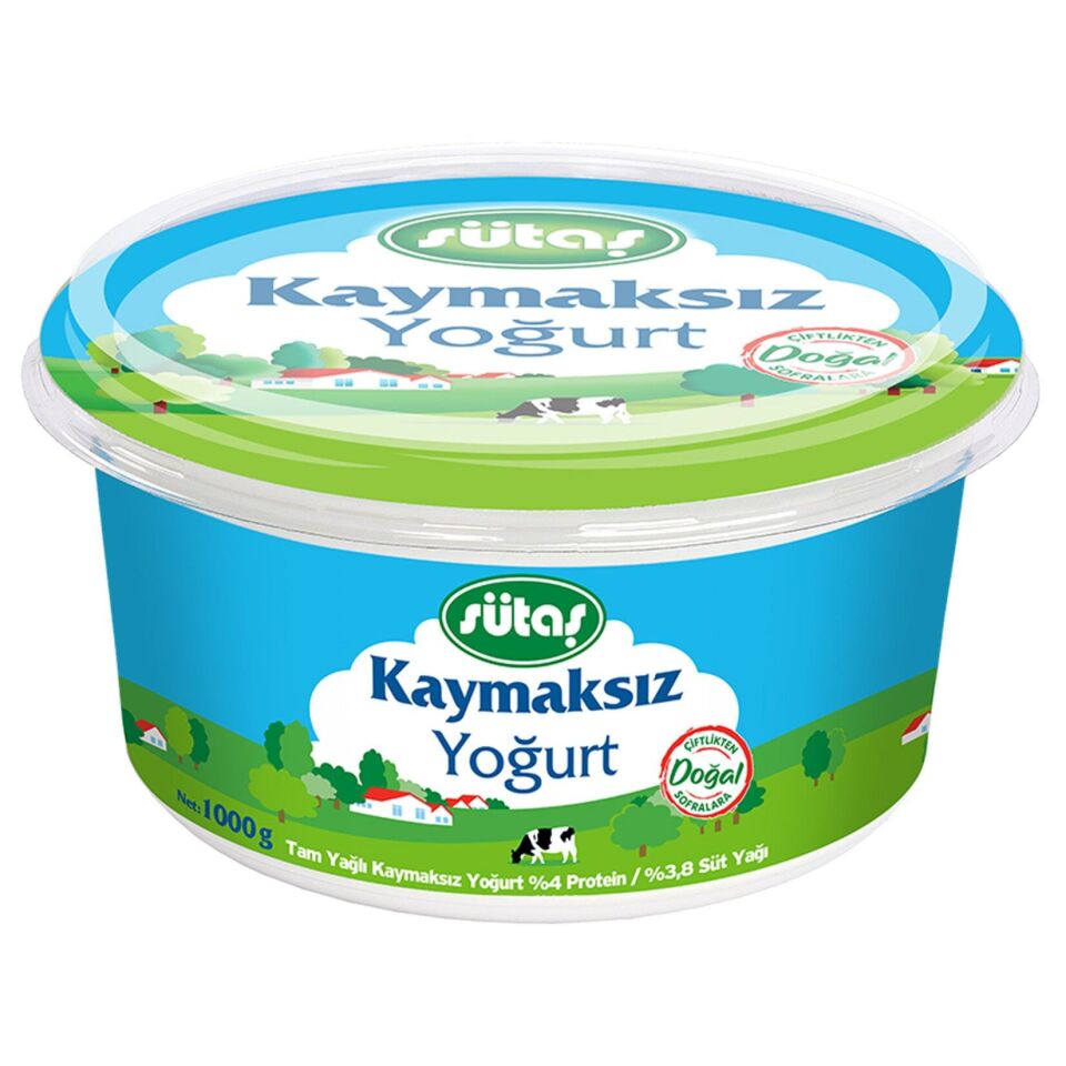SÜTAŞ YOĞURT 1000GR KAYMAKSIZ