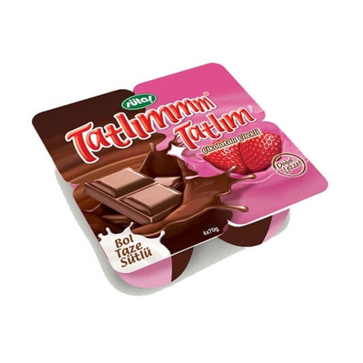 SÜTAŞ 4*65GR TATLIM ÇİKOLATALI ÇİLEKLİ
